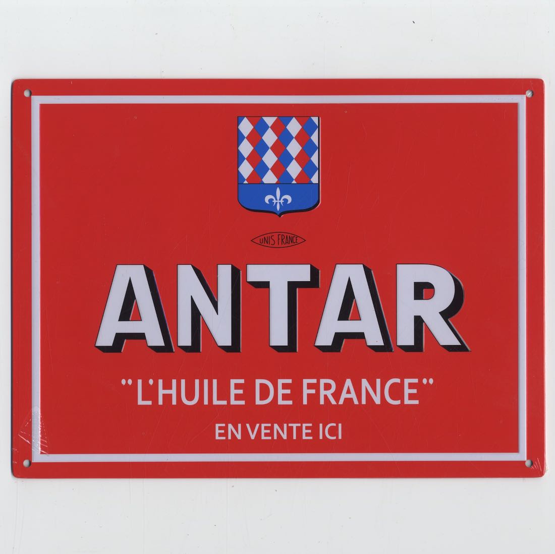 Plaque Publicitaire ANTAR L Huile De France En Vente Ici AKILON