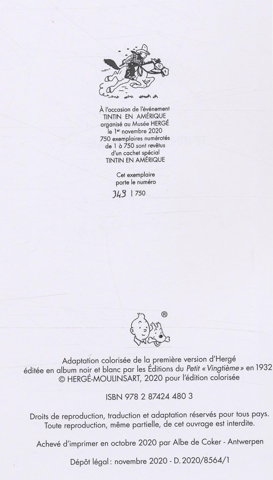 Tintin - Sérigraphie Escale - Tintin en Amerique - (1986) - Catawiki