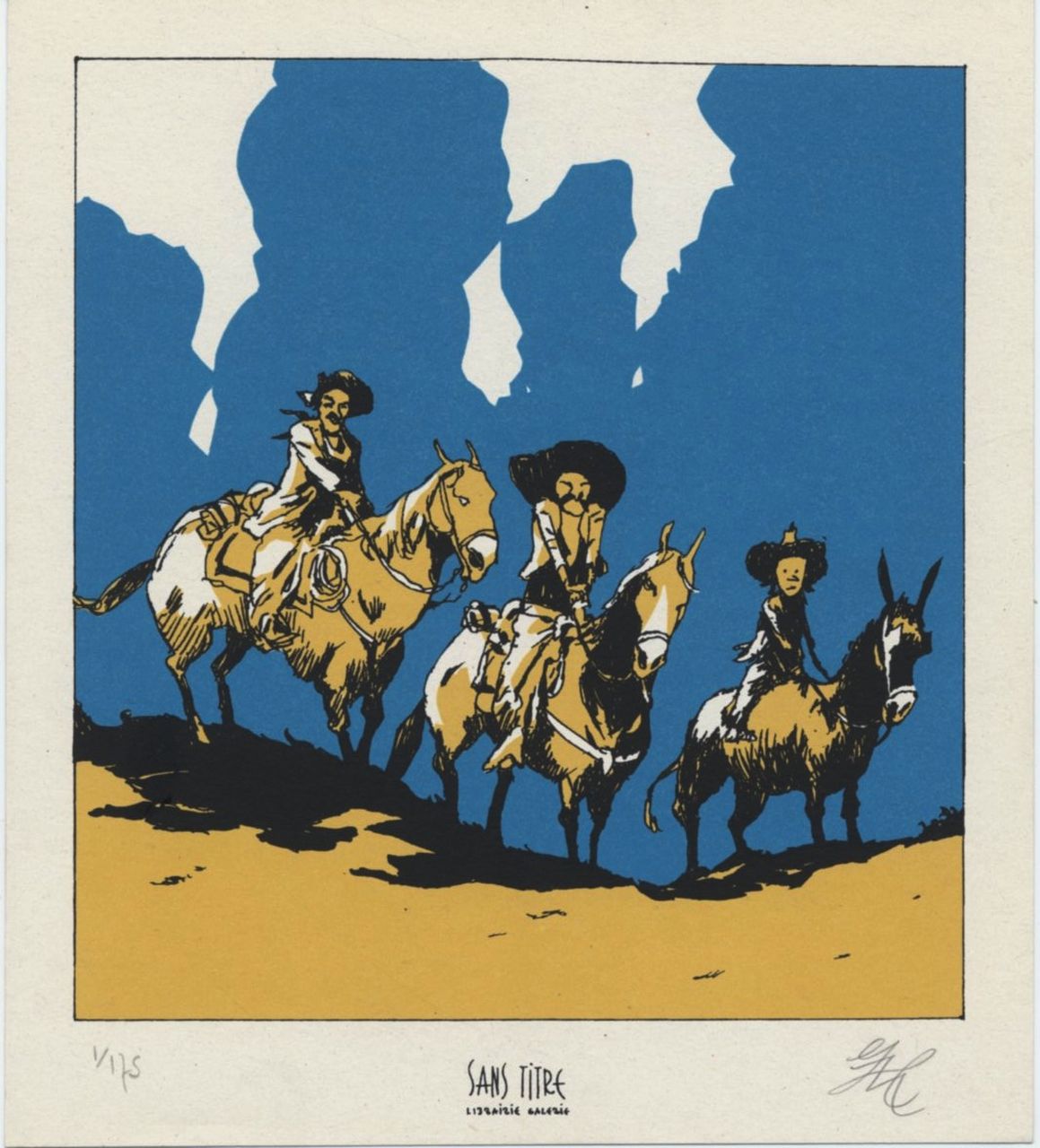 Odrade, Ishum, Ex-libris sérigraphié signé, Saut