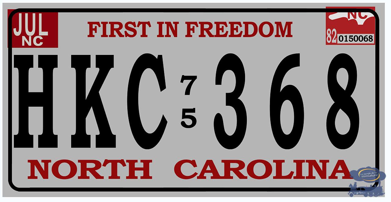 Plaque D’immatriculation Ancienne – Charlotte NC 1958, USA, état D’origine #37664