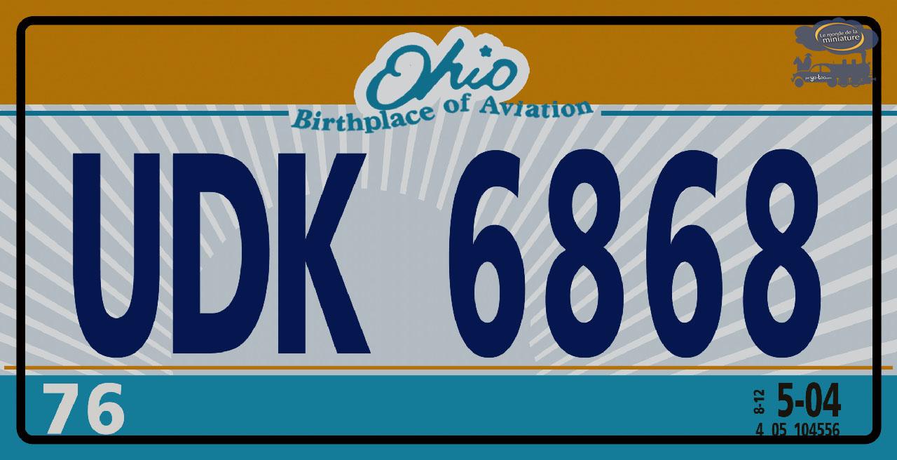 Plaque d immatriculation am ricaine ohio birthplace of aviation