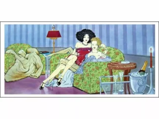 2 femmes sur un canapé affiche Giardino