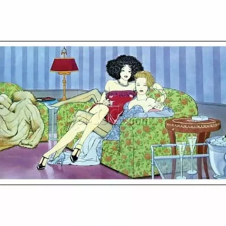 2 femmes sur un canapé affiche Giardino