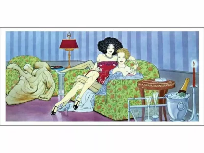 2 femmes sur un canapé affiche Giardino