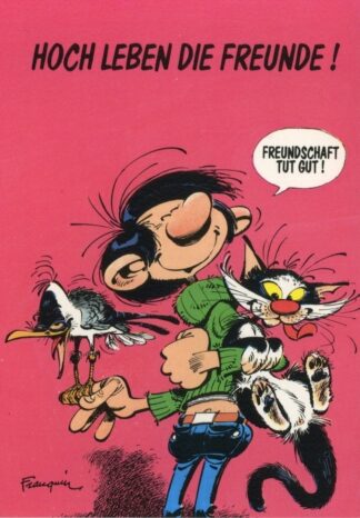 Gaston lagaffe : Carte postale : Hoch leben die freunde ! (en allemand)