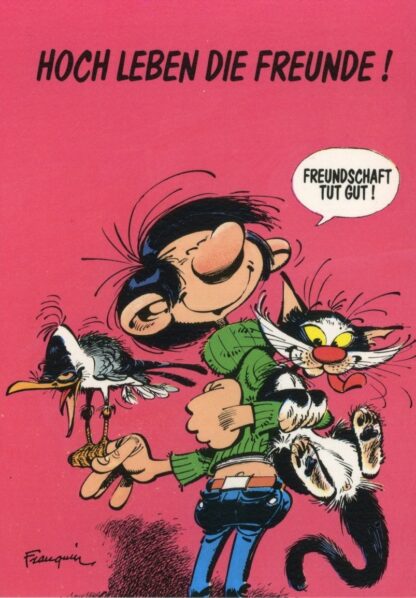 Gaston lagaffe : Carte postale : Hoch leben die freunde ! (en allemand)