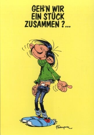 Gaston lagaffe : Carte postale : Geh'n wir ein stück zusammen ? (en allemand)