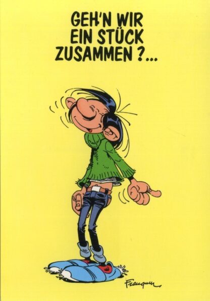 Gaston lagaffe : Carte postale : Geh'n wir ein stück zusammen ? (en allemand)