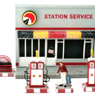 Diorama Station Service pour Voiture miniature 1/43