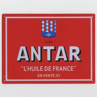 ANTAR-huile-de-France-En-vente-ici-Plaque-en-métal-publicitaire