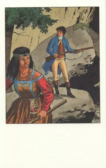 Arno-et-l-indienne-Ex-libris-par-J-Denoël