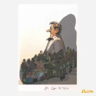 Astérix-et-Obélix-Hommage-à-Uderzo-Ex-libris-offset-signé-par-Coutelis