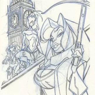Atalante-Guerrière-nb-Ex-libris-offset-signé-par-Crisse