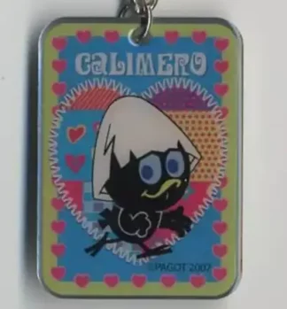 Caliméro-Porte-clé-métal-Coeur-détail