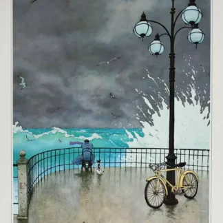 Chroniques-absurdes-Tempête-en-bord-de-mer-Affiche-par-Prado