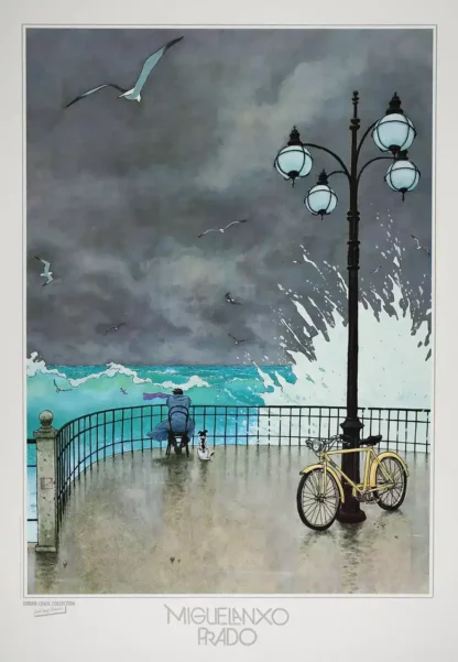 Chroniques-absurdes-Tempête-en-bord-de-mer-Affiche-par-Prado