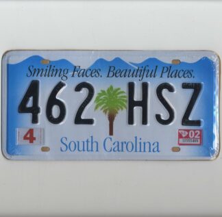 Plaque d'immatriculation américaine, SOUTH CAROLINA