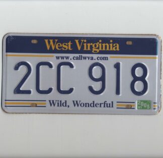 Plaque immatriculation américaine, WEST VIRGINIA Wild Wonderful