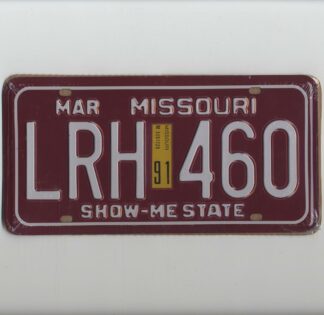 Plaque d'immatriculation américaine, MISSOURI, Show-Mestate