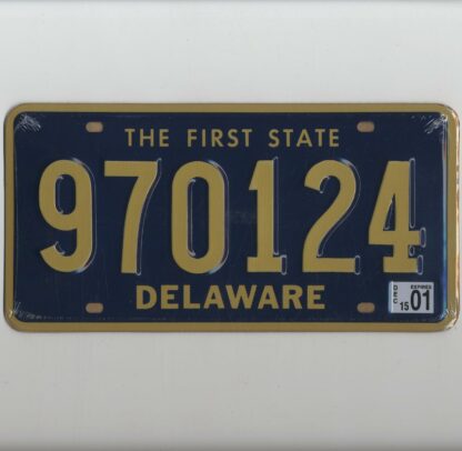 Plaque d'immatriculation américaine, DELAWARE The First State