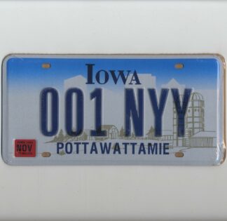 Plaque d'immatriculation américaine, IOWA Pottawattamie