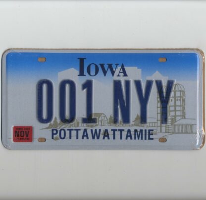 Plaque d'immatriculation américaine, IOWA Pottawattamie