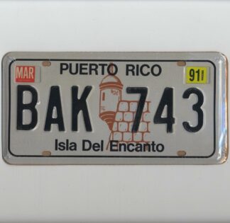 Plaque d'immatriculation américaine, Puerto Rico