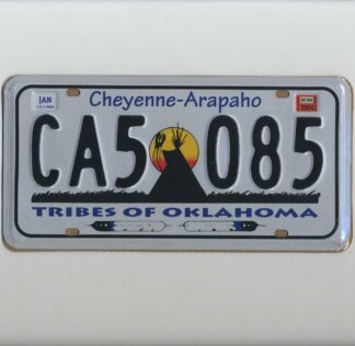 Plaque d'immatriculation américaine, OKLAHOMA Cheyenne Arapaho