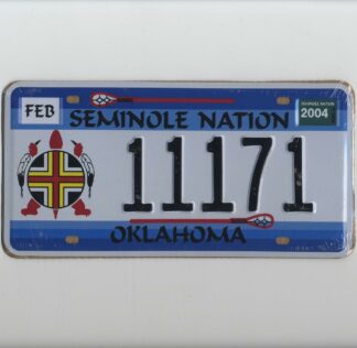 Plaque d'immatriculation américaine, OKLAHOMA Seminole Nation