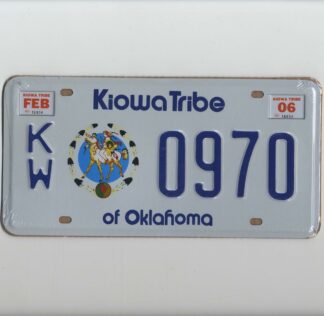 Plaque d'immatriculation américaine, OKLAHOMA Kiowa Tribe