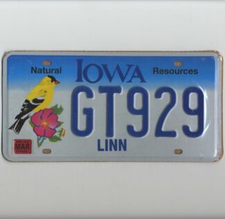 Plaque d'immatriculation américaine, IOWA Natural Resources
