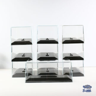 10 Boites Vitrines Plexi EXPO Show Case pour Miniature au 1/43 hauteur 6cm + socle noir