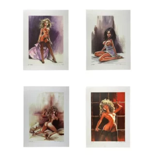 Dany Lot de 4 Affiches offset Pin-up