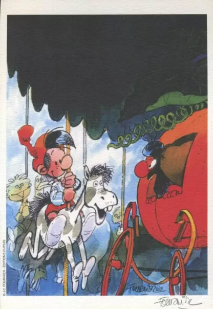 Ex-Libris-signé-Bizu-Le-Manège-par-Fournier