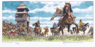 Hermann, Ex-Libris signé, Jeu à cheval