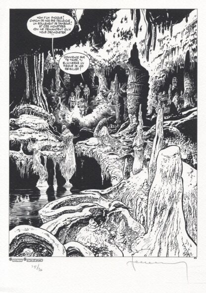 Hermann, Bernard Prince, Ex-Libris signé, La caverne