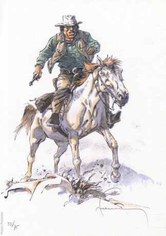 Hermann, Commanche, Ex-Libris signé, Red Dust à cheval