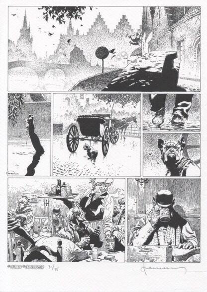 Hermann, ex-Libris signé, Histoires Macabres, Planche