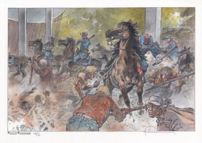 Hermann, Ex-libris signé, Jeremiah, combat