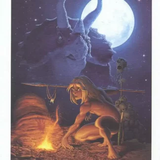 Hommage à Rahan Ex-libris offset signé par Crisse