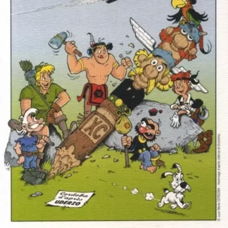 Hommage-à-Uderzo-et-Goscinny-Ex-libris-offset-signé-par-Cordoba