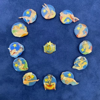 Jan Bosschaert assortiment 13 pin's 1993