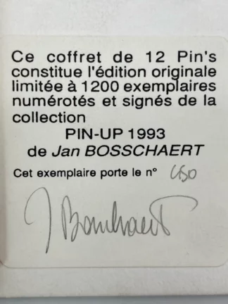 Jan-Bosschaert-assortiment-13-pins-1993-édition-limitée-n-et-signée-certificat