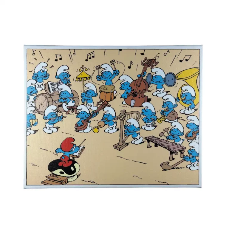 Les Schtroumpfs Toile imprimée (édition limitée 50 exemplaires) L’ orchestre