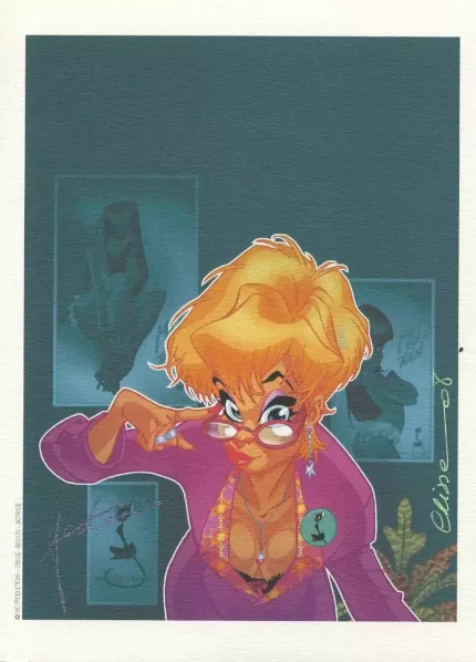 Les-Secrétaires-Ex-libris-offset-signé-par-Crisse
