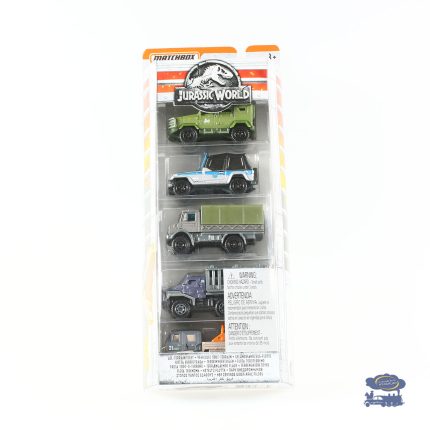 Jurassic World : Pack de 5 véhicules Tout-Terrain : Voiture miniature Matchbox