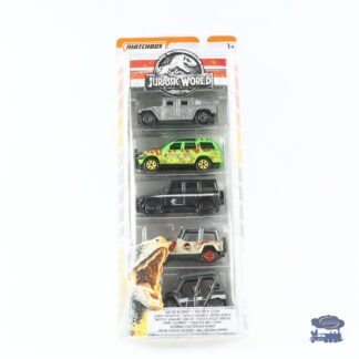 Jurassic World : Pack de 5 véhicules Tout-Terrain : Voiture miniature Matchbox