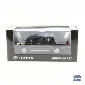 Toyota Hilux Double cab Black Metalli, Minichamps Voiture miniature 1/43-4