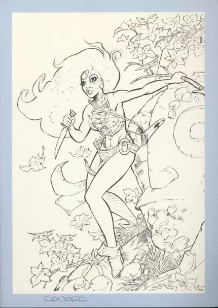 Marlysa-couteau-Version-nb-Ex-libris-offset-signé-par-Danard