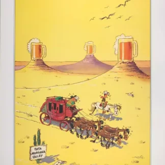 Mirage-Affiche Lucky-Luke-par-Morris-grand-modèle